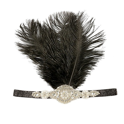 

1920s Retro Feather Fascinators with Feather / Crystals 1 Piece Special Occasion / Party / Evening Headpiece