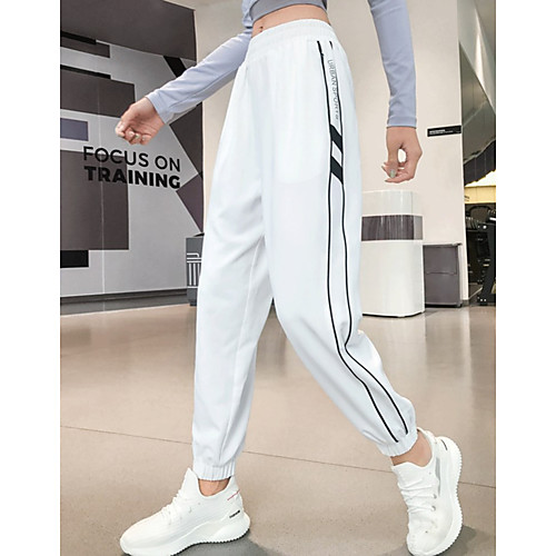 

Women's Joggers Jogger Pants Athletic Bottoms Side-Stripe Side Pockets Elastic Waistband Spandex Fitness Gym Workout Marathon Running Exercise Breathable Quick Dry Moisture Wicking Sport Stripes