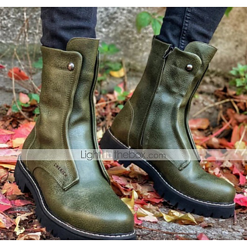 

Men's Boots Daily PU Synthetics Black Green Brown Fall Winter