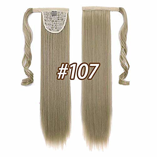 

long straight hair ponytail wig ponytail wig synthetic hair wrap on hair extension pony tail 107 24inches