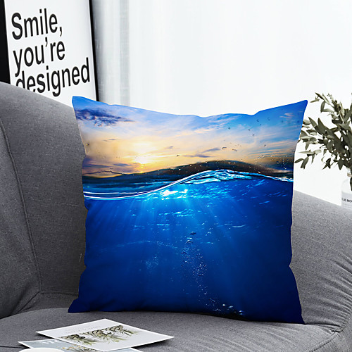 

1 pcs Polyester Pillow Cover Pillow Cover & Insert, 3D Simple Classic Square Zipper Polyester Traditional Classic