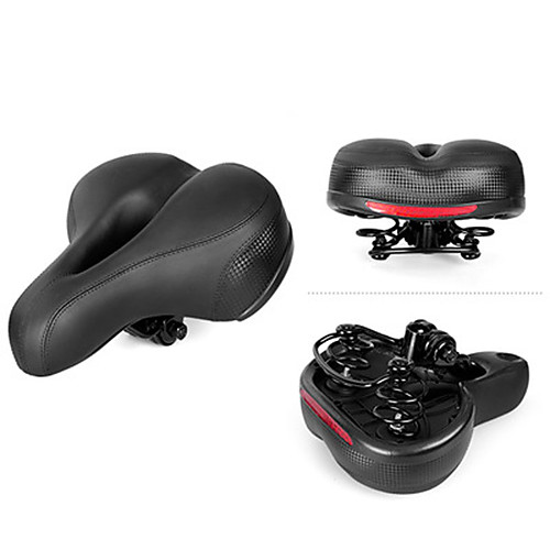 

extra comfortable bike seat for seniors with elastomer springs – extra wide and padded bicycle saddle for men and women comfort – universal bike seat replacement
