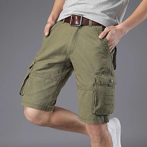 

Men's Hiking Shorts Hiking Cargo Shorts Solid Color Summer Outdoor 10 Multi-Pockets Breathable Soft Wear Resistance Cotton Shorts Black Khaki Green Royal Blue Hunting Fishing Climbing 28 29 30 31 32