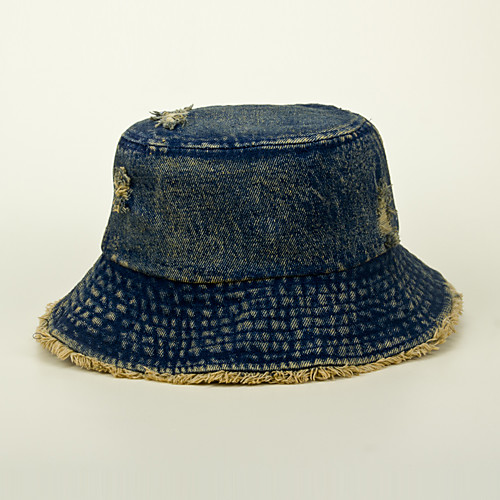 

Women's Men's Fisherman Hat Hiking Cap 1 PCS Outdoor Sunscreen Solid Color Denim BlueYellow Blue Light Blue for Fishing Beach Camping / Hiking / Caving