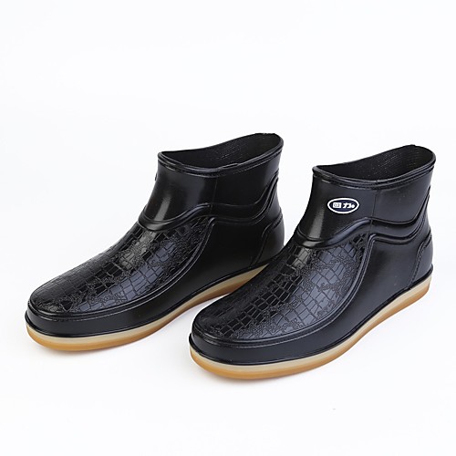 

Men's Rain Boots Work Waterproof Rainy Days / Wet Road Rubber Lightweight Breathable Non-slipping Black Fall Spring