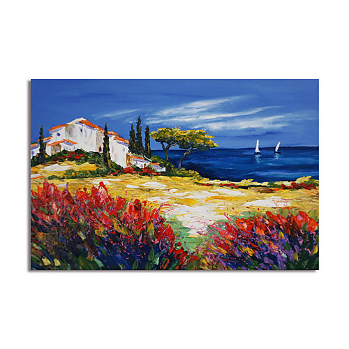 

Oil Painting Hand Painted Abstract Med Landscape by Knife Canvas Painting Comtemporary Simple Modern without Frame Painting Only