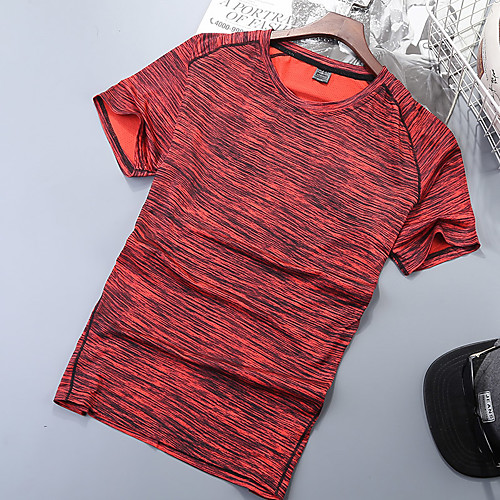 

Women's T shirt Hiking Tee shirt Short Sleeve Tee Tshirt Top Outdoor Lightweight Breathable Quick Dry Sweat wicking Autumn / Fall Spring POLY Random Colors Red Blue Hunting Fishing Climbing