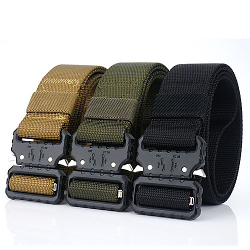 

Men's Military Tactical Belt Breathable Wearable Protective for Solid Colored Nylon Fall Spring Summer