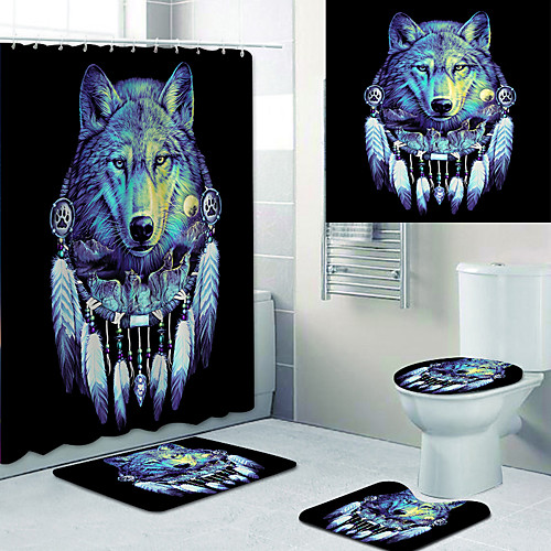 

Bathroom Shower Curtains & Hooks Rainbow Neoclassical Polyester Waterproof