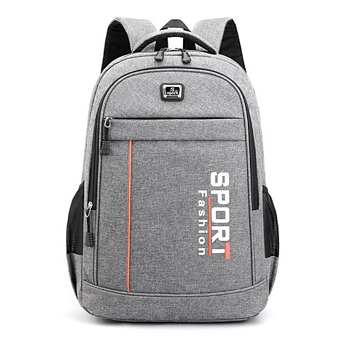 

Men's Unisex Nylon Commuter Backpack Large Capacity Zipper Daily Backpack Wine Black Dark Blue Gray
