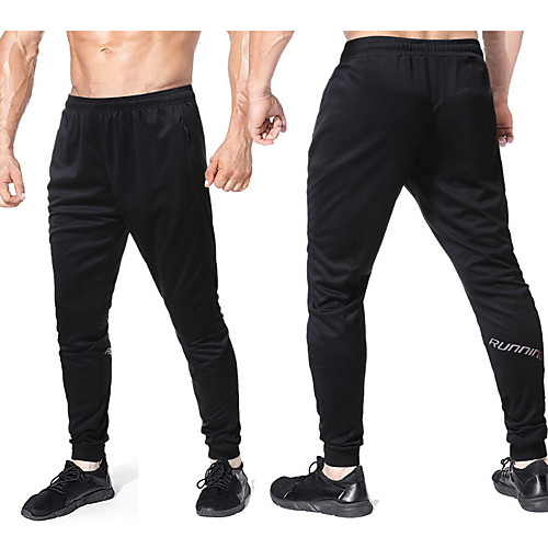 

Men's Sweatpants Joggers Jogger Pants Athletic Bottoms Drawstring Zipper Pocket Winter Fitness Gym Workout Running Training Exercise Breathable Soft Sweat wicking Normal Sport Black / Micro-elastic