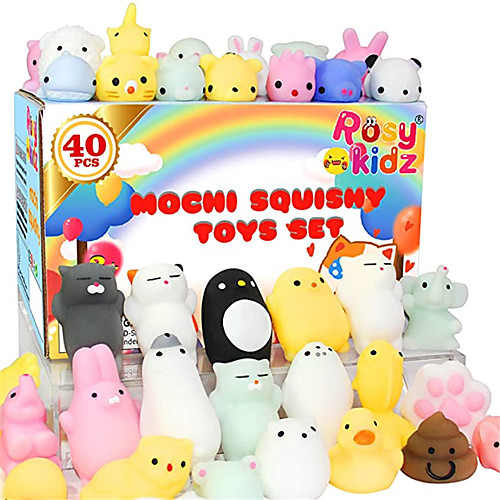 

Squishy Squishies Squishy Toy Squeeze Toy / Sensory Toy 40 pcs Mini Animal Stress and Anxiety Relief Kawaii Mochi For Kid's Adults' Boys and Girls