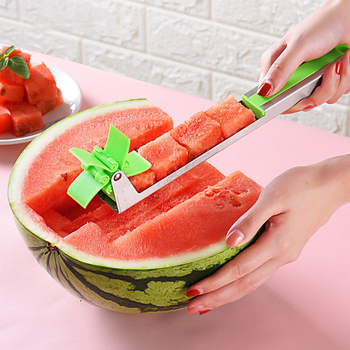

Watermelon Slicer Knife Corer Windmill Cutter Stainless Steel Fruit Vegetable Tools Artifact Kitchen Gadgets for Summer Cooling Accessories
