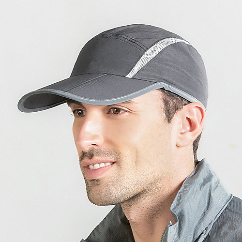 

Nylon Baseball Cap Running Cap Visor Hats Men's Women's Hat Patchwork Adjustable Lightweight Breathable for Fitness Running Jogging Autumn / Fall Spring Summer Black Army Green Dark Gray