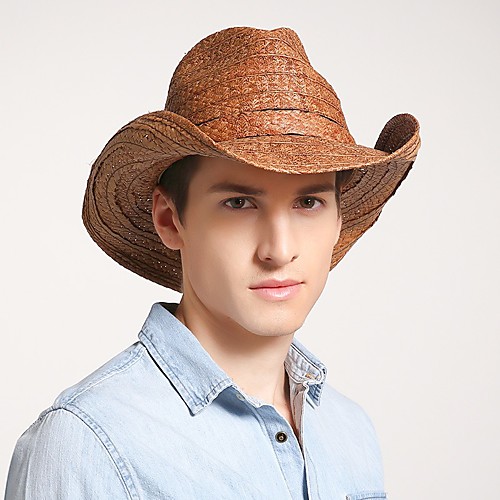 

Classic Style Pastoral Straw Hats with Plaid 1 Piece Casual / Holiday Headpiece