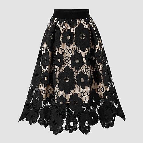 

Women's Plus Size Embroidered Print Casual Long Loose Black