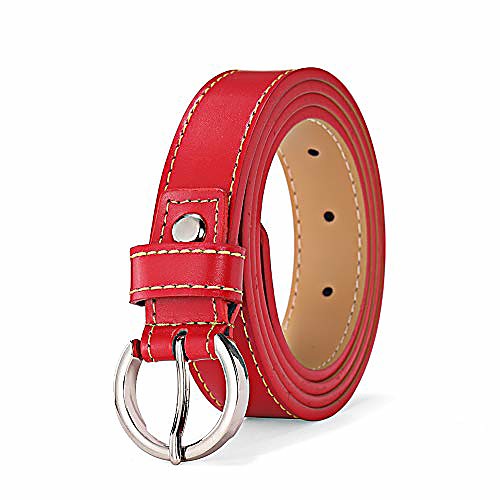 

woman leather belt,hollowr flower belt for woman 100% leather casual jean belt plus size 3xl (49''red)