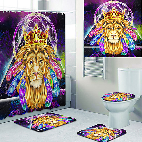 

Bathroom Shower Curtains & Hooks Rainbow Neoclassical Polyester Waterproof