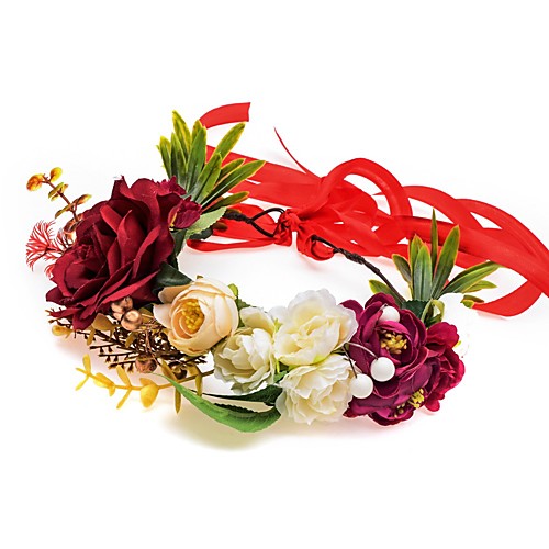 

Flower Style Romantic Fabric Headpiece with Floral 1 Piece Special Occasion / Party / Evening Headpiece