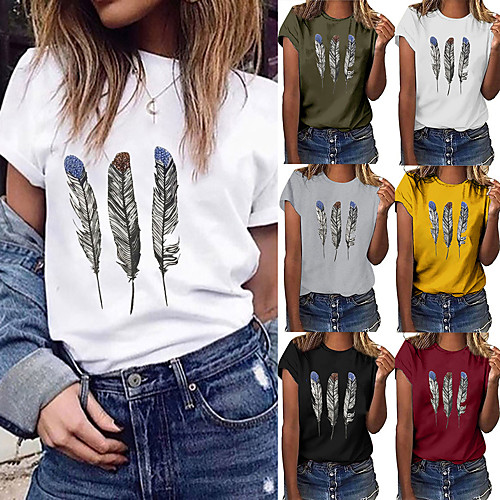 

Women's Tee / T-shirt Pure Color Crew Neck Sport Athleisure T Shirt Top Short Sleeves Breathable Soft Comfortable Everyday Use Street Casual Daily Outdoor