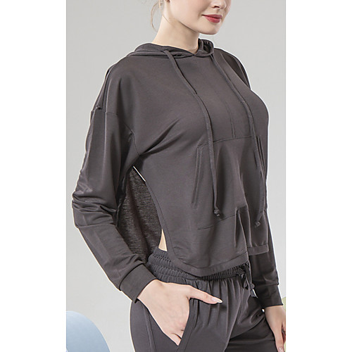 

Women's Solid Colored Spring & Summer Hoodied Jacket Regular Sport Coat Tops powder