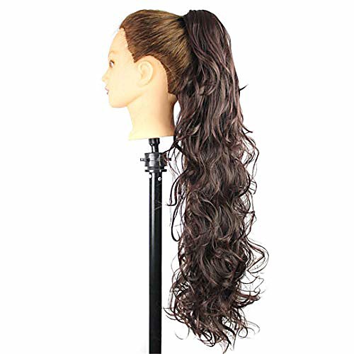 

75cm 30 inch high temperature fiber hair pieces long curly synthetic claw clip ponytail hair s for women 1b-33 30inches