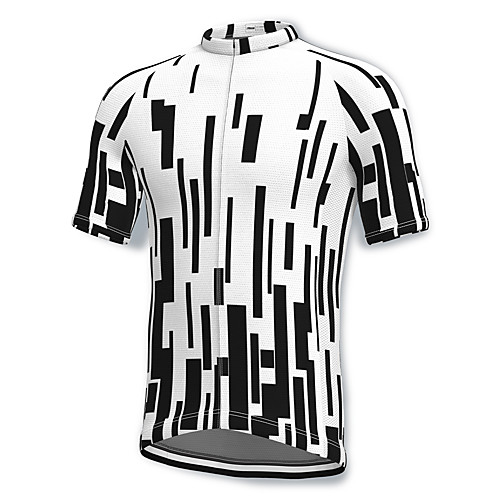 

21Grams Men's Short Sleeve Cycling Jersey Spandex BlackWhite Bike Top Mountain Bike MTB Road Bike Cycling Breathable Quick Dry Sports Clothing Apparel / Athleisure