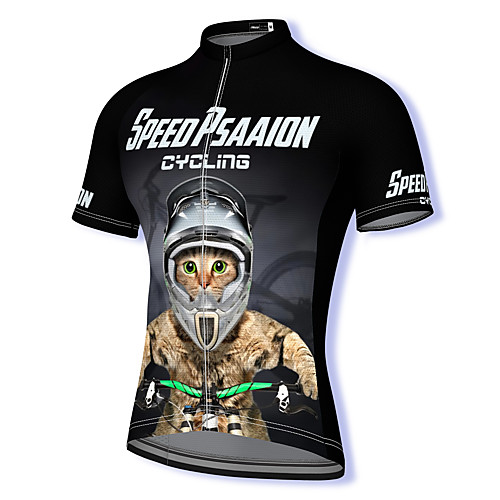 

21Grams Men's Short Sleeve Cycling Jersey Spandex Black Bike Top Mountain Bike MTB Road Bike Cycling Breathable Quick Dry Sports Clothing Apparel / Athleisure