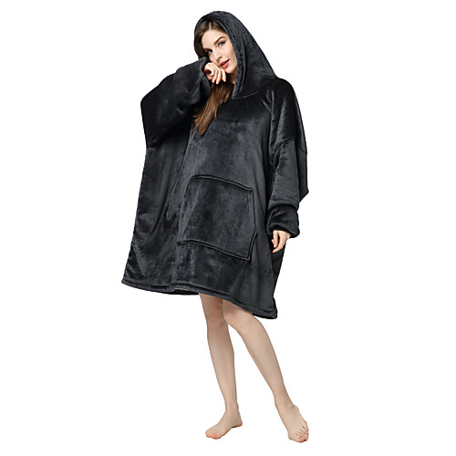 

Adults' Kigurumi Pajamas Black Anime Onesie Pajamas Flannel Fabric Gray Cosplay For Men and Women Animal Sleepwear Cartoon Festival / Holiday Costumes