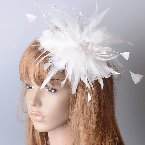 

Elegant Retro Feathers Fascinators with Feather 1 Piece Special Occasion / Party / Evening Headpiece