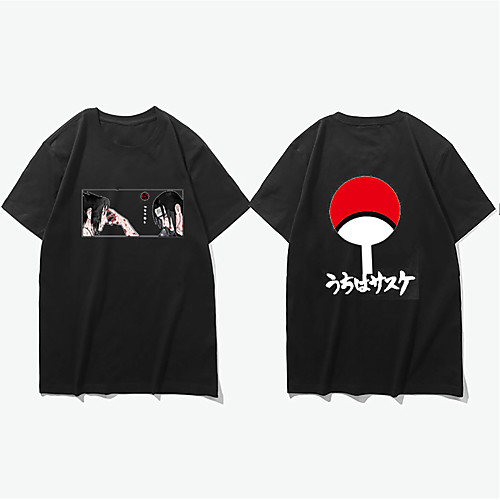 

Inspired by Naruto Akatsuki Uchiha Itachi Cosplay Costume T-shirt Microfiber Graphic Prints Printing T-shirt For Men's / Women's