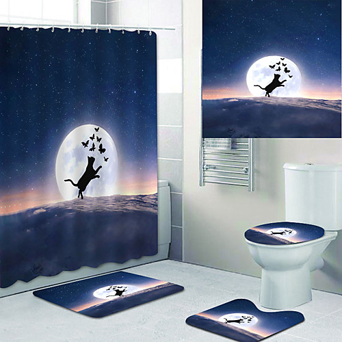 

Bathroom Shower Curtains & Hooks Rainbow Neoclassical Polyester Waterproof