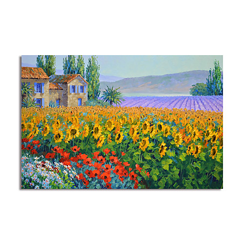 

Oil Painting Hand Painted Abstract Garden Landscape by Knife Canvas Painting Comtemporary Simple Modern without Frame Painting Only