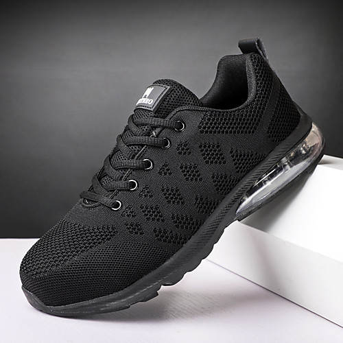 

Men's Trainers Athletic Shoes Casual Daily Safety Shoes Tissage Volant Breathable Non-slipping Wear Proof Black Spring