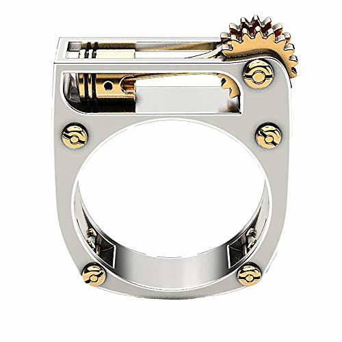 

rubyyouhe8 fashion finger ring jewelry ring & punk men women mechanical gear geometric band finger ring party jewelry gift for party meeting dating wedding birthday