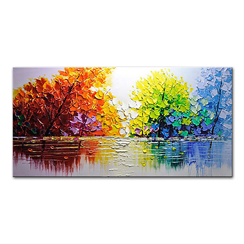 

Minturaℜ Large Size Hand Painted Abstract Trees Landscape Oil Painting On Canvas Modern Pop Art Wall Picture For Home Decoration (Rolled Canvas without Frame)