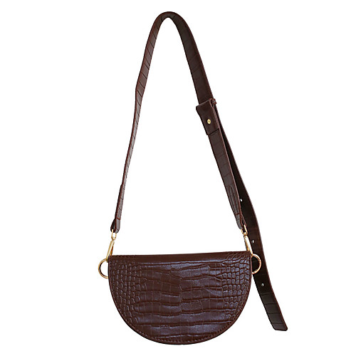 

Women's Bags PU Leather Crossbody Bag Hobo Bag Chain Daily 2021 Handbags Chain Bag Black Brown Coffee