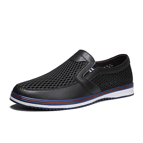 

Men's Loafers & Slip-Ons Business Classic Daily Mesh Breathable Non-slipping Wear Proof Black Blue Gray Spring Summer
