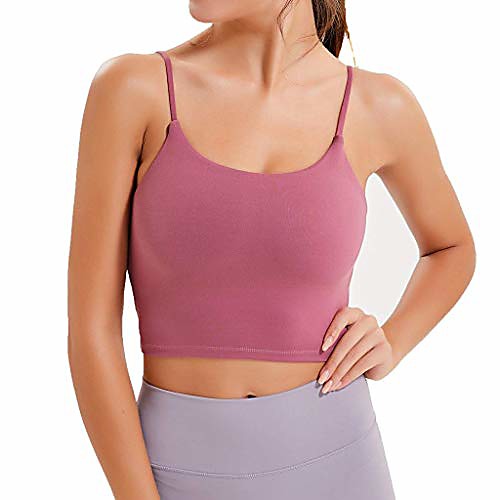 

women's cropped workout tank tops for women sleeveless casual sport womens summer cami crop top with padded bra