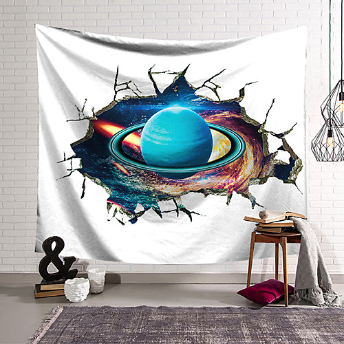 

Wall Tapestry Art Decor Blanket Curtain Hanging Home Bedroom Living Room Decoration Polyester Planet Ring