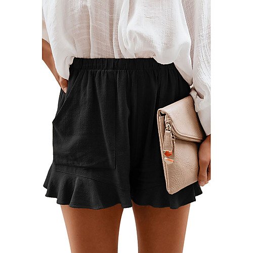 

Women's Stylish Cute Comfort Daily Beach Shorts Pants Plain Short Pocket Black Blue Army Green Orange Gray