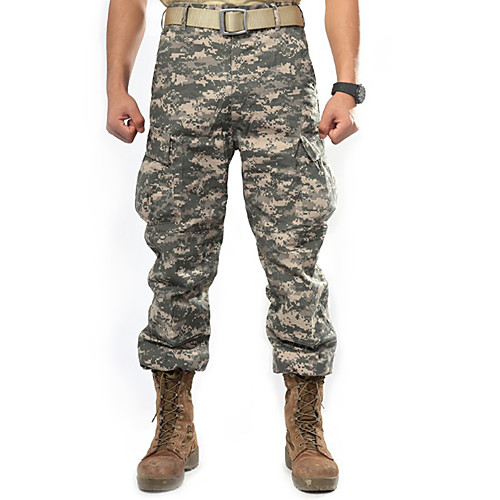 

Men's Hiking Pants Trousers Hunting Pants Tactical Cargo Pants Waterproof Ventilation Quick Dry Breathable Fall Spring Camo / Camouflage Cotton for Black Army Green Camouflage S M L XL XXL