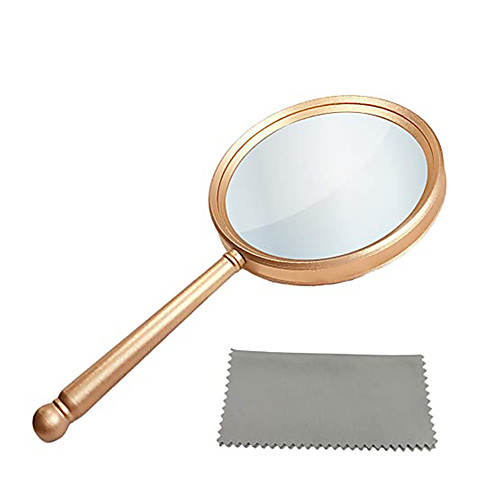 

Magnifier Magnifying Glass Set Handheld Antique 5 Reading Inspection Macular Degeneration 84 mm Metal Kid's Adults' Seniors