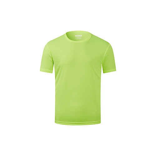 

KORAMAN Men's T shirt Hiking Tee shirt Short Sleeve Crew Neck Tee Tshirt Top Outdoor Lightweight Breathable Quick Dry High Elasticity Autumn / Fall Summer POLY Polyester Solid Color White Black Red