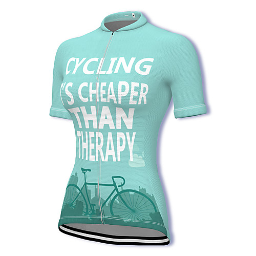 

21Grams Women's Short Sleeve Cycling Jersey Spandex Blue Bike Top Mountain Bike MTB Road Bike Cycling Breathable Sports Clothing Apparel / Stretchy / Athleisure