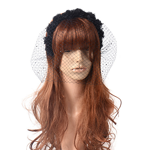 

Retro Cutouts Tulle Fascinators with Floral / Solid 1 Piece Special Occasion / Party / Evening Headpiece