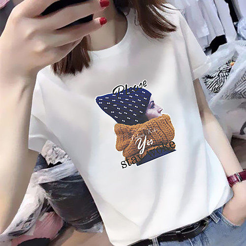 

Women's Tee / T-shirt Pure Color Crew Neck Spandex Person Sport Athleisure Top Short Sleeves Breathable Soft Comfortable Everyday Use Casual Daily Outdoor