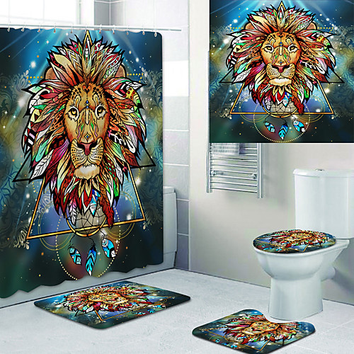

Bathroom Shower Curtains & Hooks Rainbow Neoclassical Polyester Waterproof