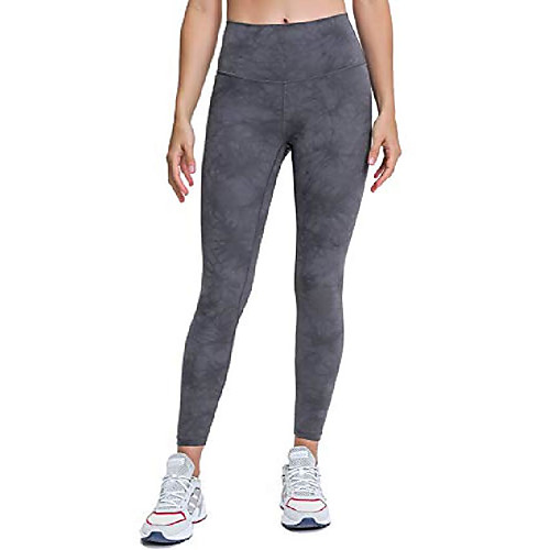 

septengo women's buttery soft yoga pants high waisted 7/8 length workout leggings (printed gray, 4)