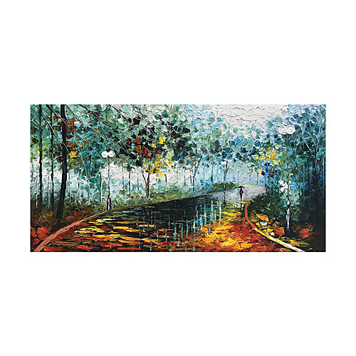 

Oil Painting Hand Painted Horizontal Abstract Landscape Modern Rolled Canvas (No Frame)